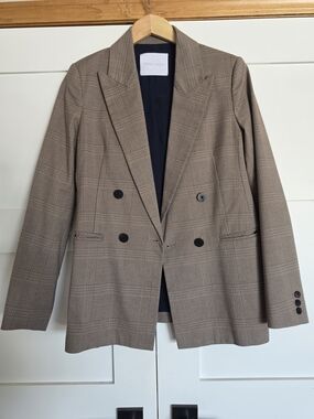 Michele Waugh Plaid Boyfriend Blazer